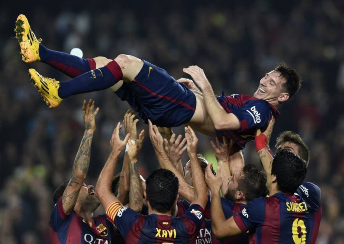 Lionel Messi rompió el récord goleador de la Liga española. AFP LLUIS GENE