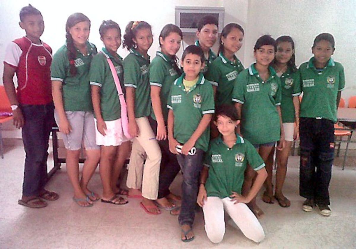 Estudiantes de la Institución Educativa Heriberto García de Toluviejo que desarrollaron el componente de comunicación.