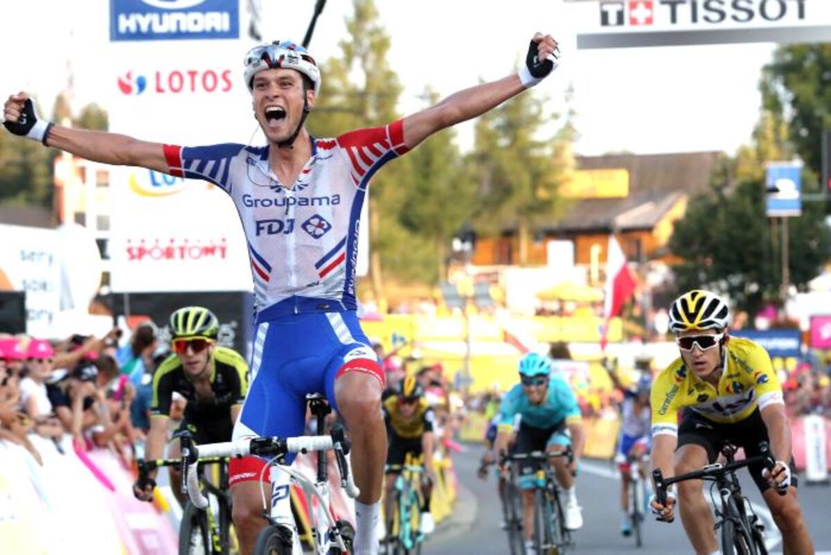Georg Preidler celebra su victoria de etapa en la Vuelta a Polonia. EFE Grzegorz Momot