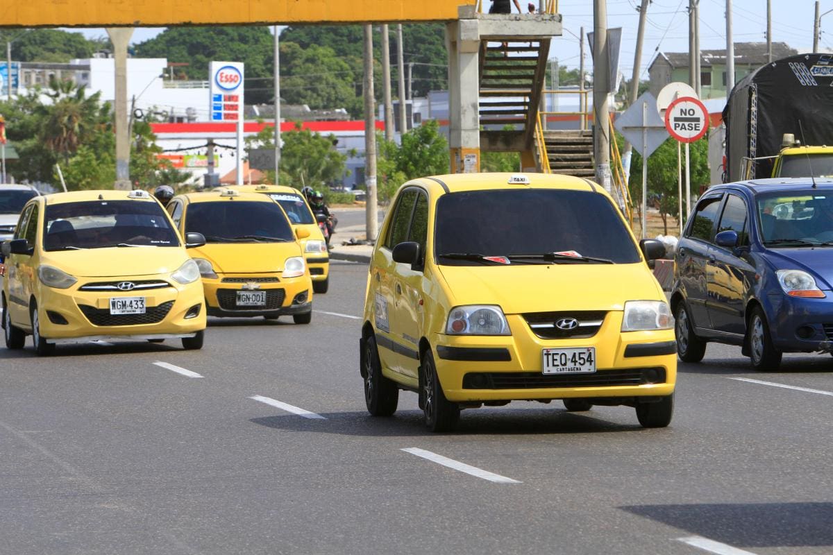 Así funciona el servicio de taxis en Cartagena durante la cuarentena