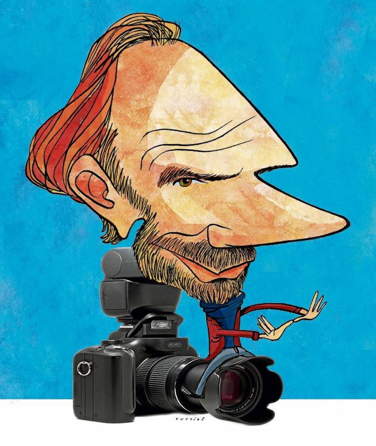 El fotógrafo Daniel Mordzinski, visto por Turcios.