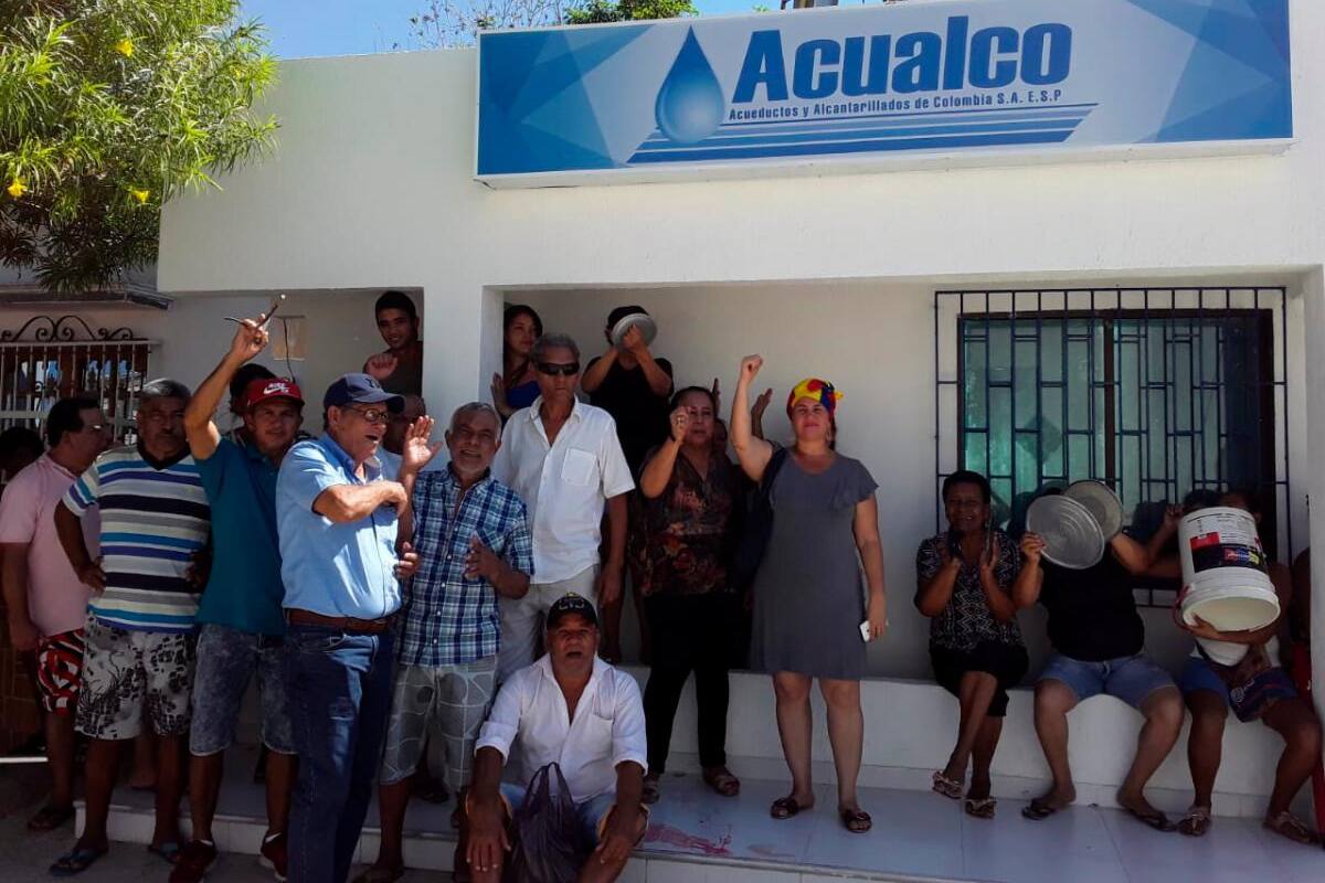Habitantes de Turbaco protestaron por la falta de agua