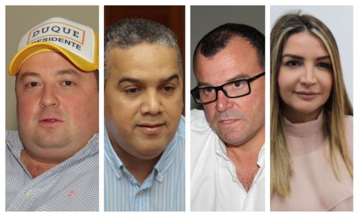 Los congresistas, Fernando Araújo, Pedrito Pereira, Nando Padauí y Nadia Blel. El Universal