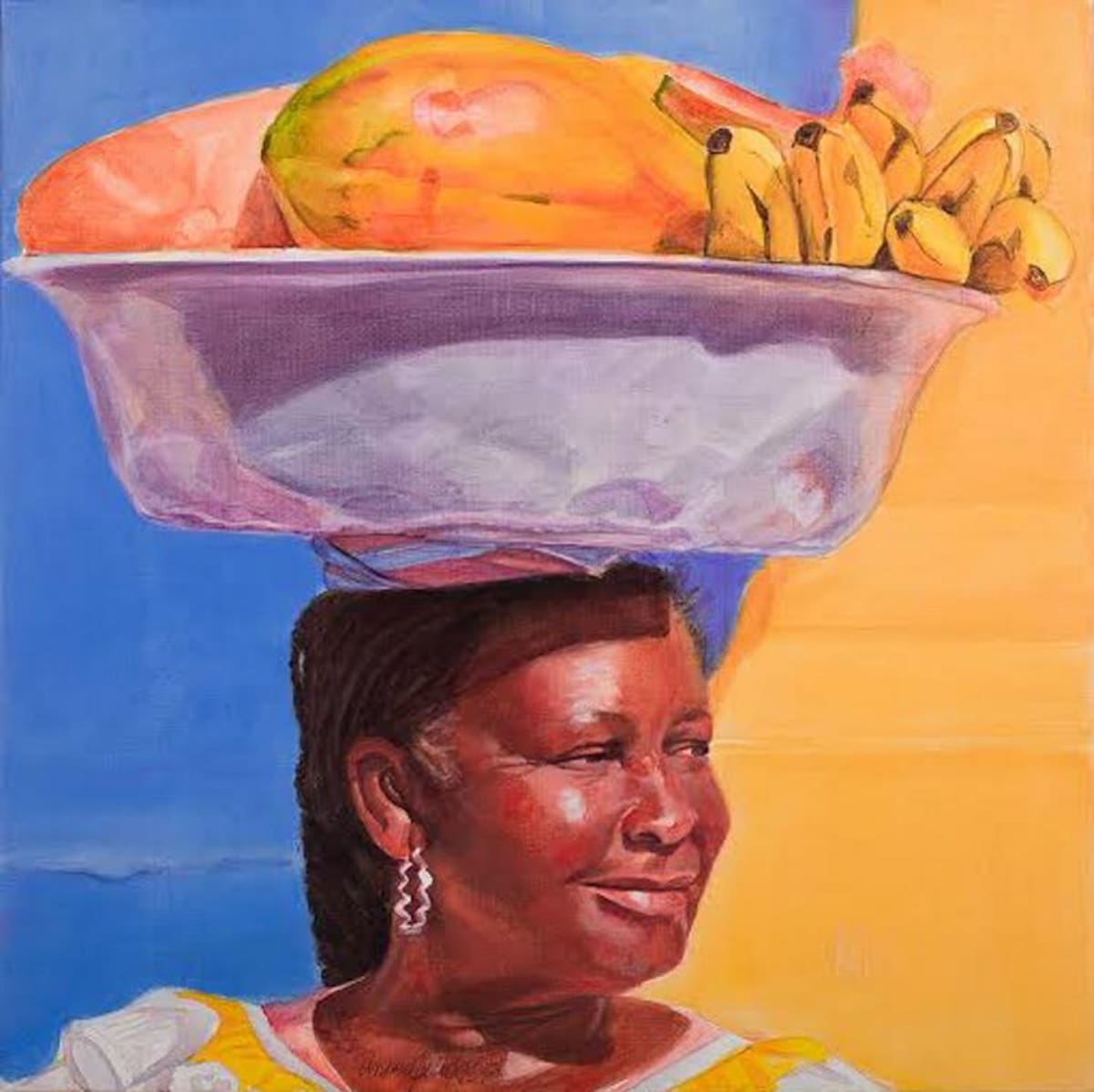 Palenquera, una de las obras recientes de Rosario Heins. Cortesía