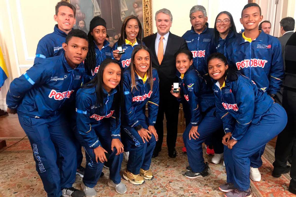 Campeones mundiales de patinaje, en Casa de Nariño