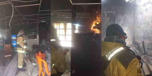 Fuerte incendio consumió parte de vivienda en el barrio Buenos Aires