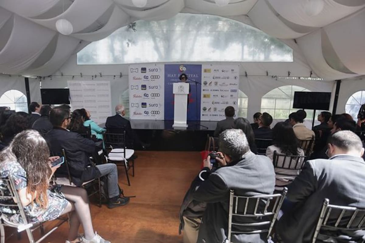 En la Embajada de España en Colombia se llevó a cabo una rueda de prensa de Hay Festival. Colprensa.