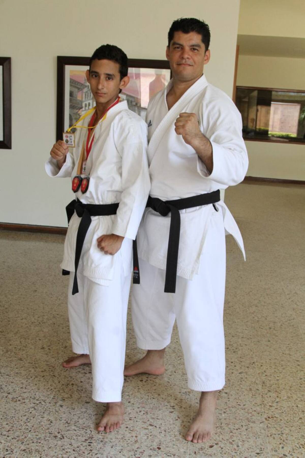 Andrés Felipe Amador y el sensei venezoano Javier Chacín. Maruja Parra-El Universal