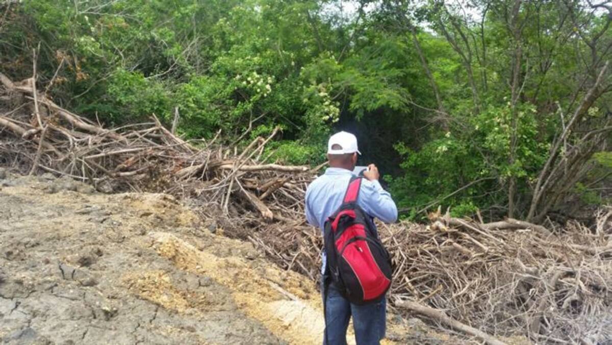 El registro fotográfico recopilado determina que la utilización de maquinaria pesada dimensiona la magnitud del impacto negativo al ambiente. CORTESÍA