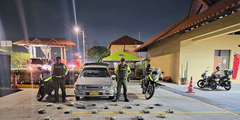 Incautan 42 kilogramos de marihuana y un vehículo en la vía al Mar