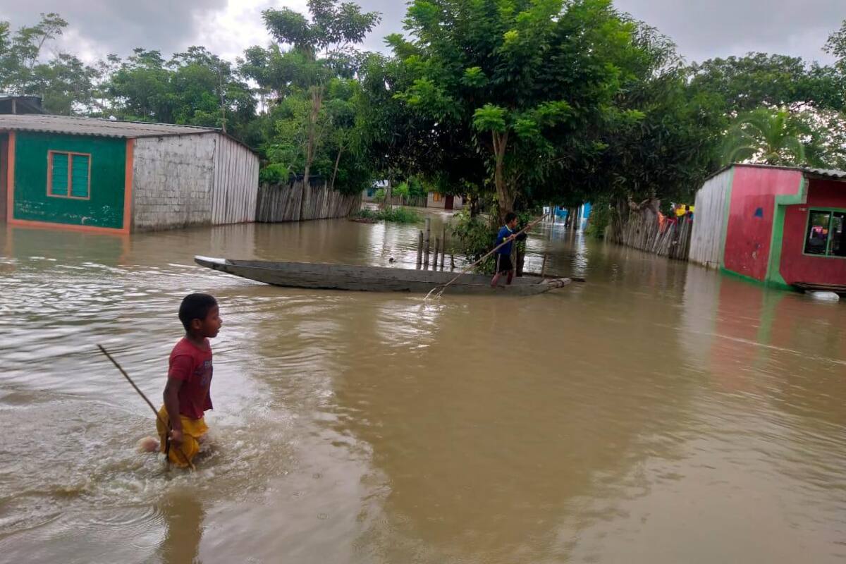 Siguen inundaciones en el sur de Bolívar: decenas de damnificados en Achí