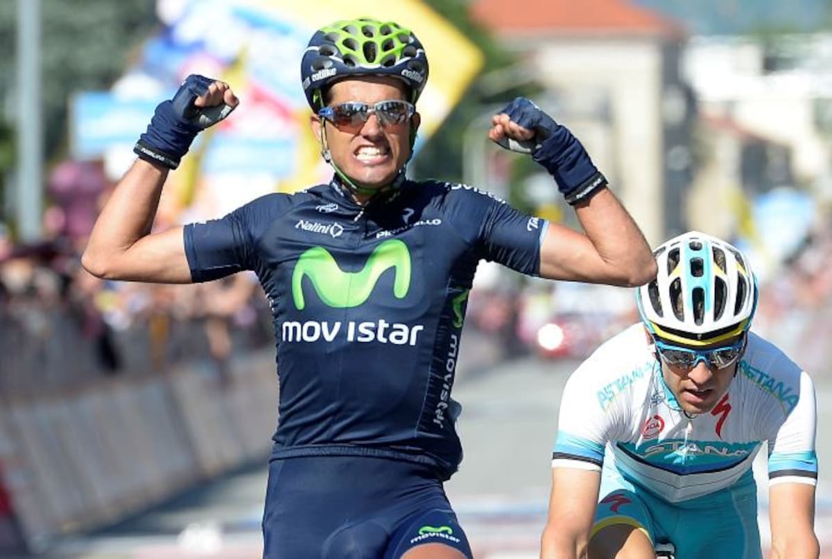 Beñat Intxausti en la llegada a la meta. AP Fabio Ferrari
