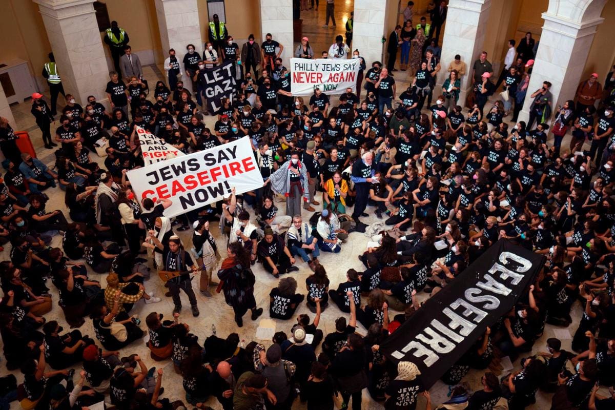 Protesta en el Capitolio de EE.UU. exige cese al fuego en Gaza