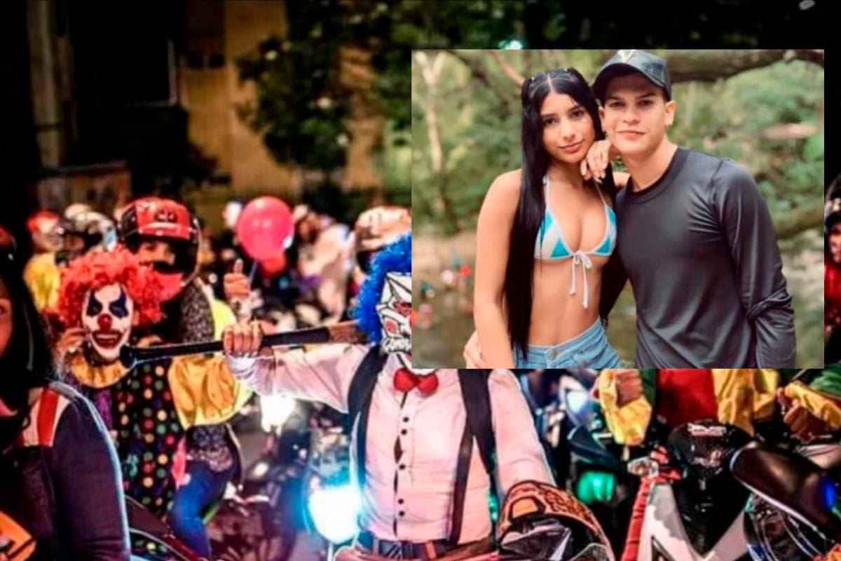 Así terminó pareja de novios que participó en caravana de motos de Halloween
