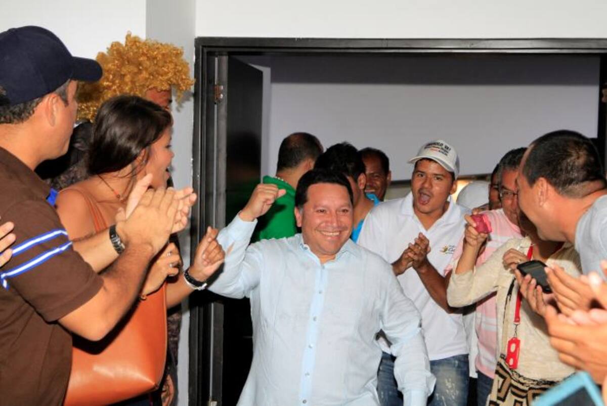 La noche del domingo 25 de octubre de 2015, Manuel Vicente Duque ganó la alcaldía de Cartagena con 125 mil votos. ARCHIVO