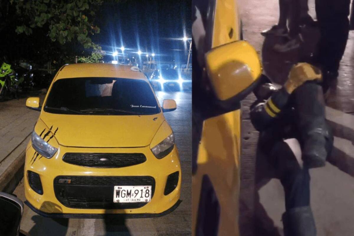 Video: Taxista atropella a agente de tránsito cerca de la Torre del Reloj