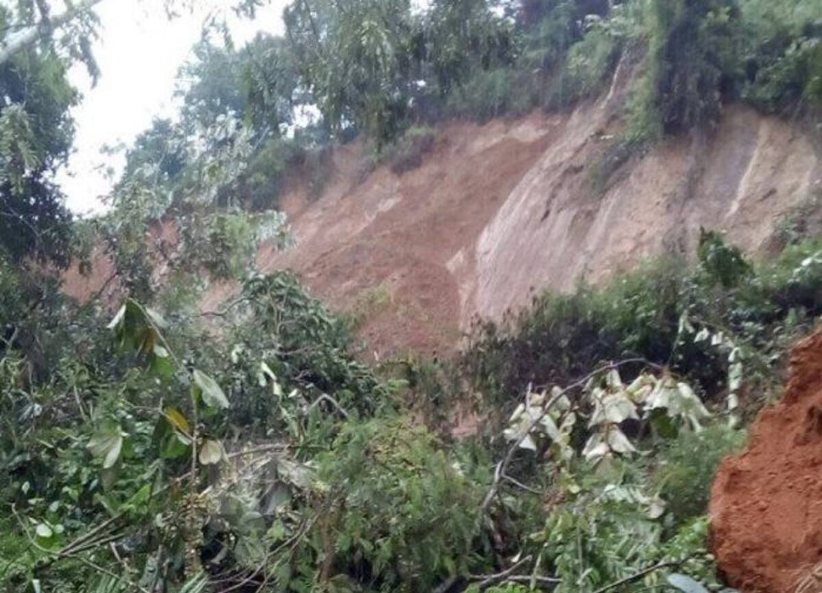 Deslizamiento de tierra en El Cerro. cortesia