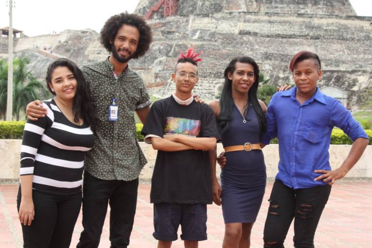 Liliana De Ávila, ilustradora; Christian Howard, coordinador Calleshortbus; Kalí Euterpe, rapero; Yoselith Escalante, y Nieve Nebraska. Kailline Giraldo