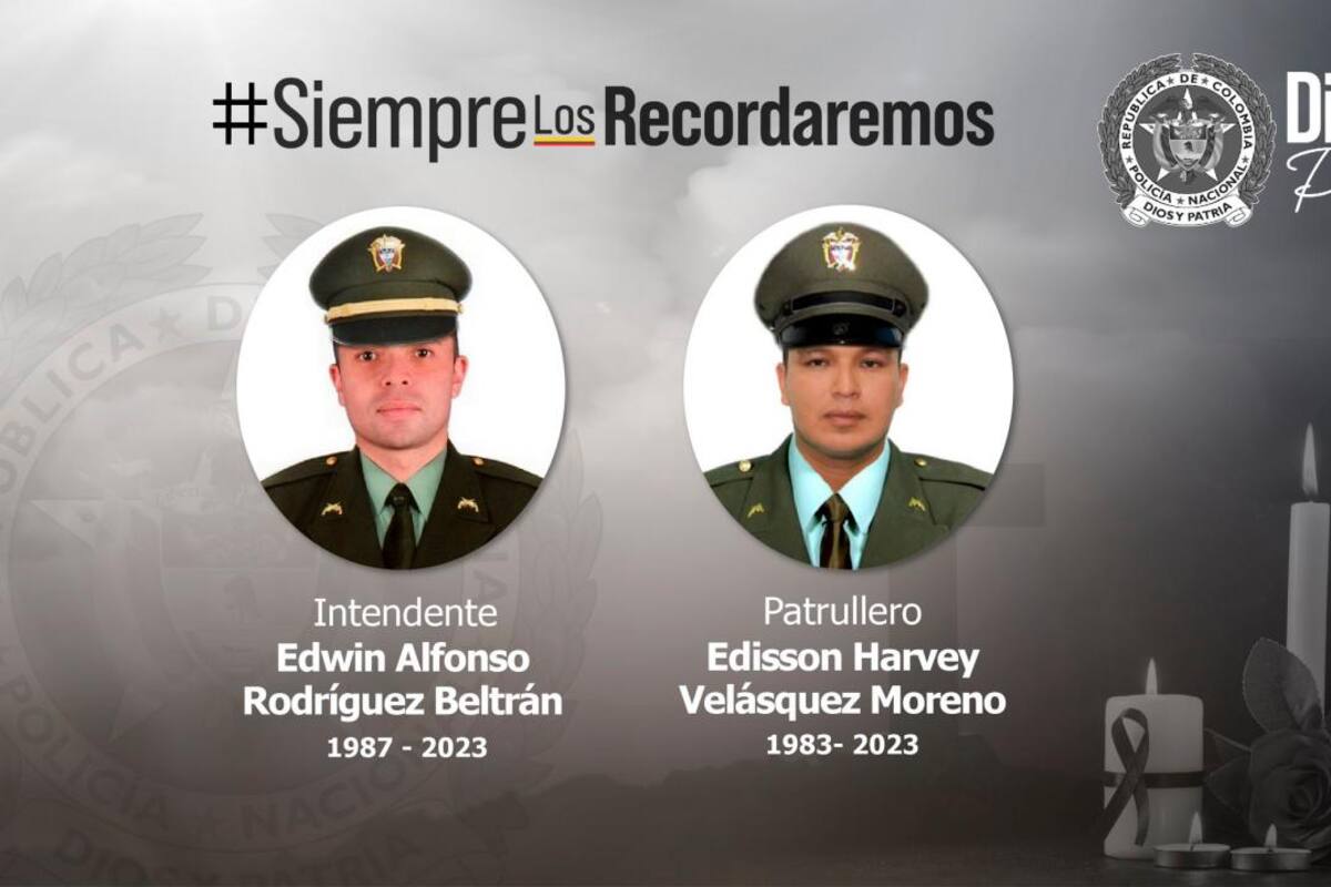 Estos son los dos policías asesinados en atentado en el Meta