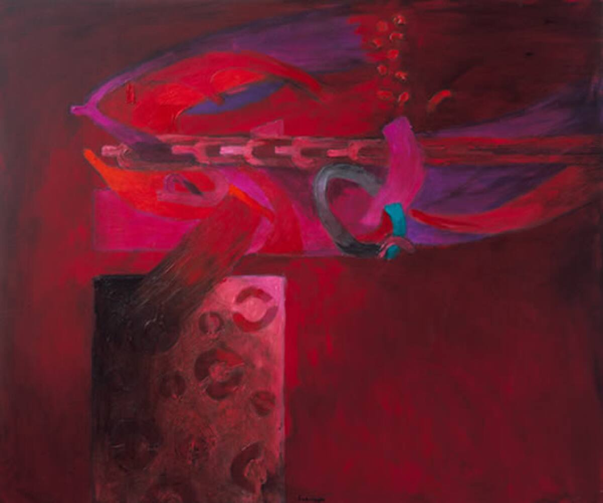Una de las pinturas abstractas del genial artista Fernando de Szyszlo. Cortesía