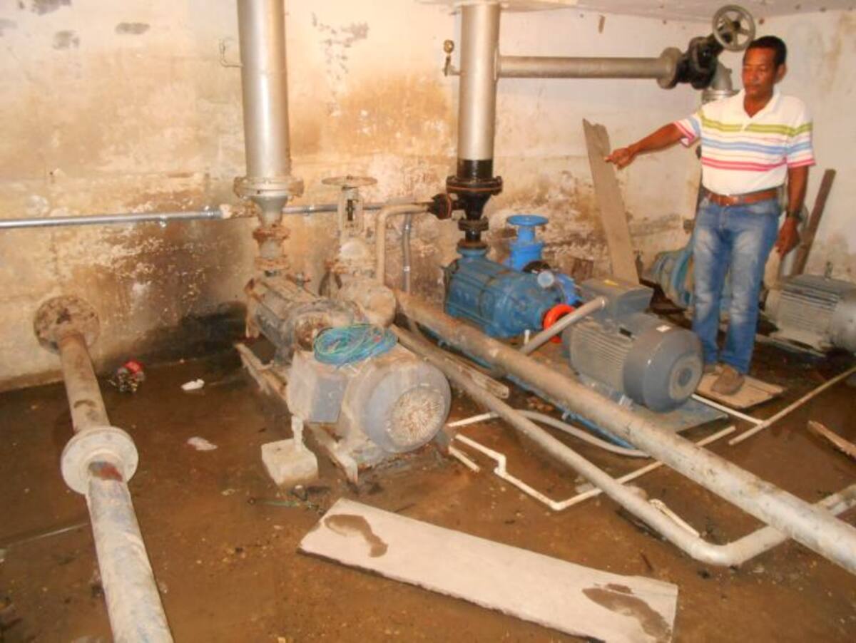 A la planta de tratamiento le instalaron una nueva moto bomba. ATILANO MEZA MOUTHON - EL UNIVERSAL