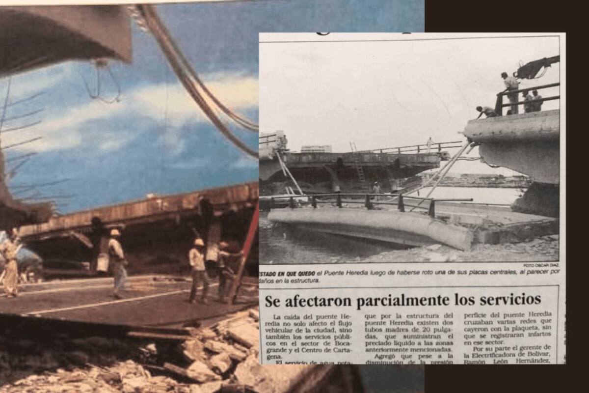 28 años de la polémica caída del Puente Heredia en Cartagena: la historia detrás