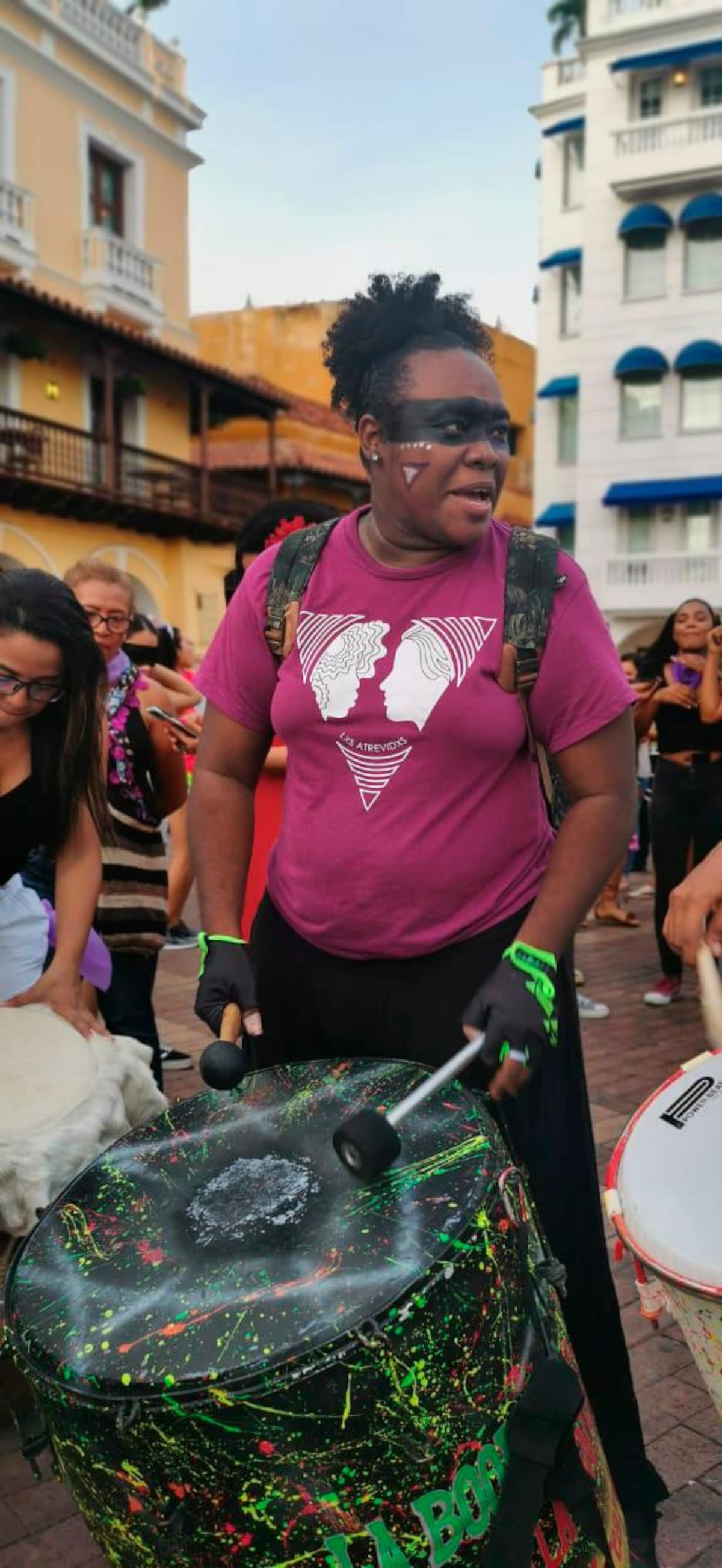 Mujeres que participaron en el performance, ‘Un violador en tu camino’. // Cortesía