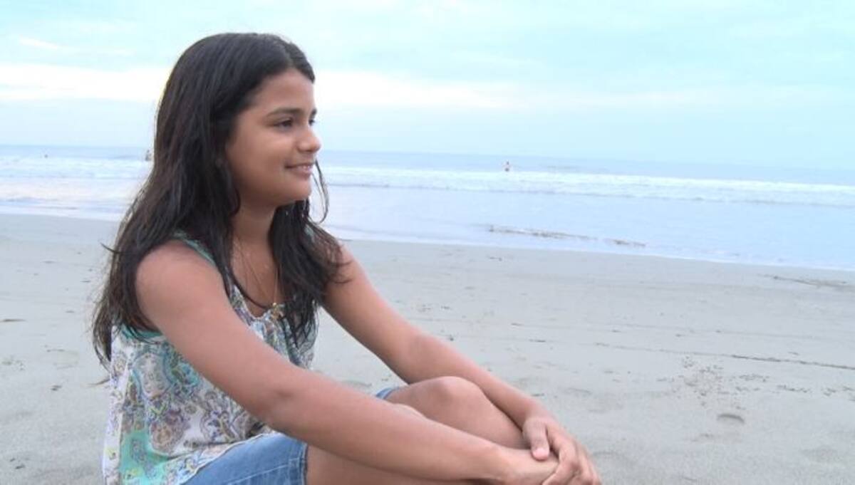 La niña Stefanía Navarro Royet, ganó el Premio a Mejor Crónica de Prensa Escuela 2014 - Andiarios. Cortesía