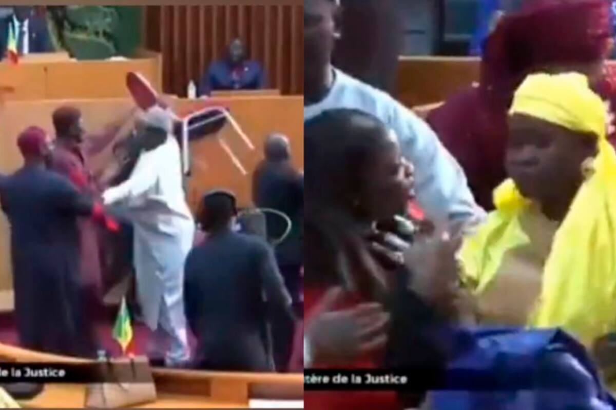 Video viral: Pelea brutal en pleno Congreso de Senegal