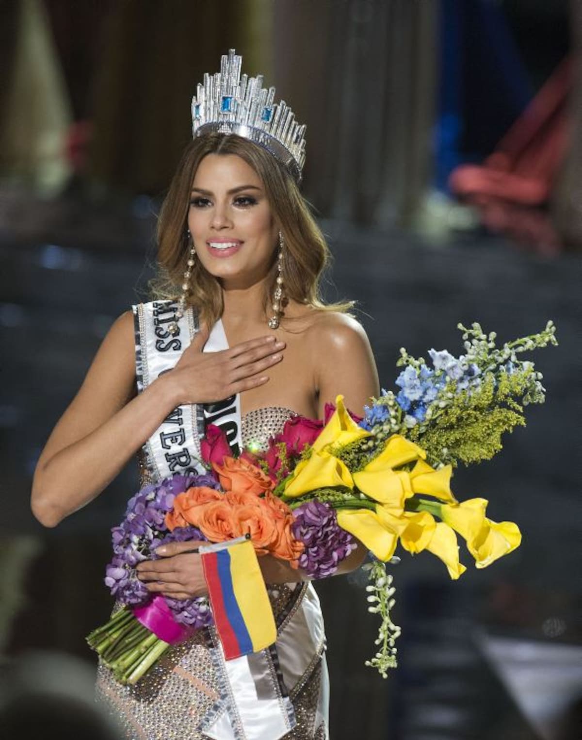 Ariadna Gutiérrez como Miss Universo. AFP VALERIE MACON