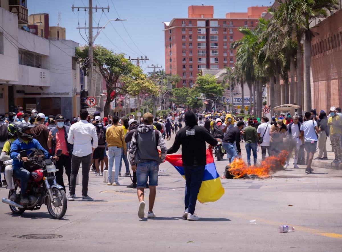 Algunas marchas en Barranquilla han terminado con actos vandálicos./ Cortesía.