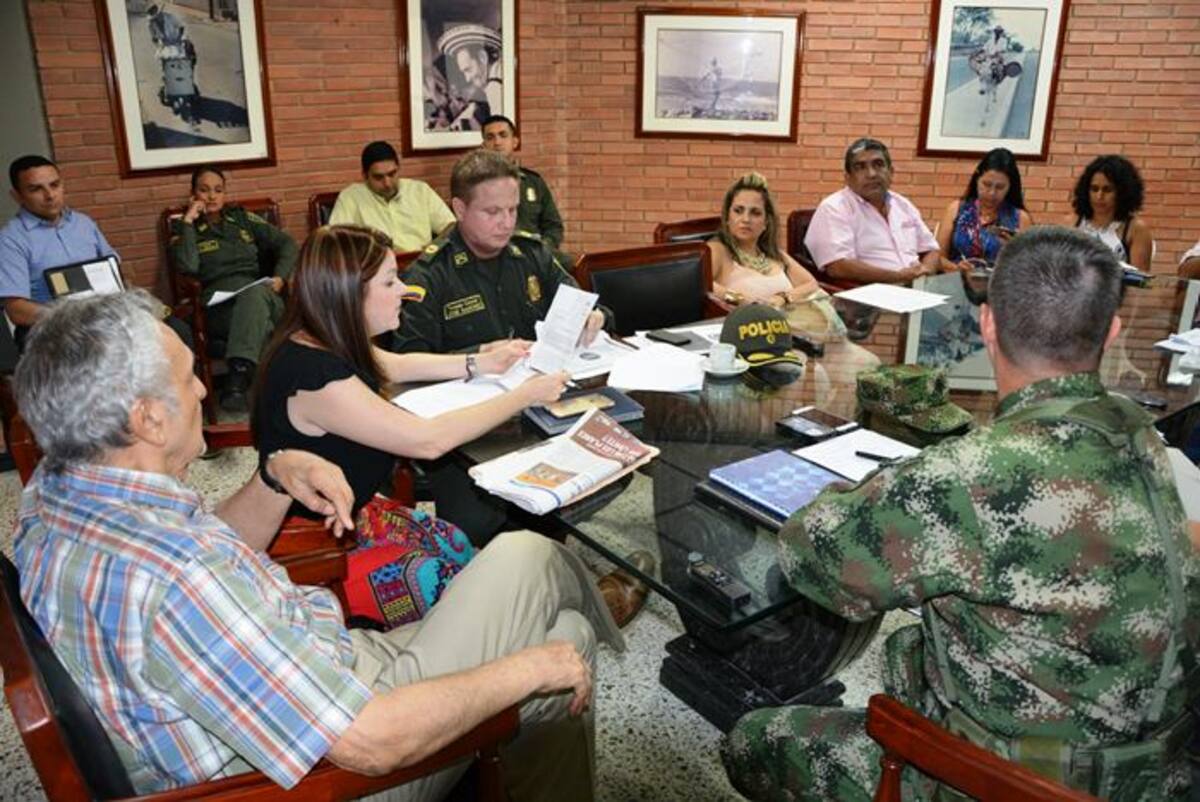 Consejo Ampliado de Seguridad presidido por el Gobierno Departamental. cortesía