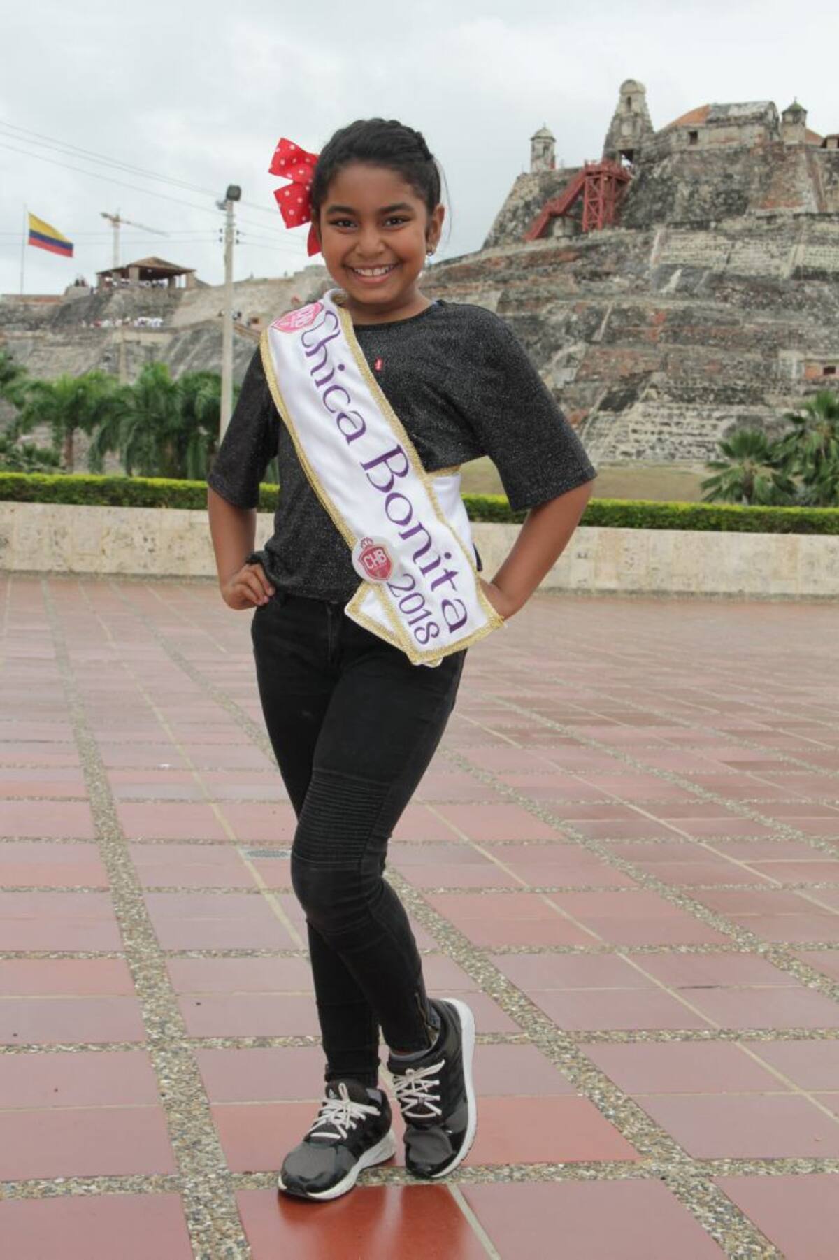 Segura, carismática, alegre y espontanea. Así es Daniela Sarmiento Valencia, la primera Chica Bonita Kids de Cartagena. LUIS APARICIO.
