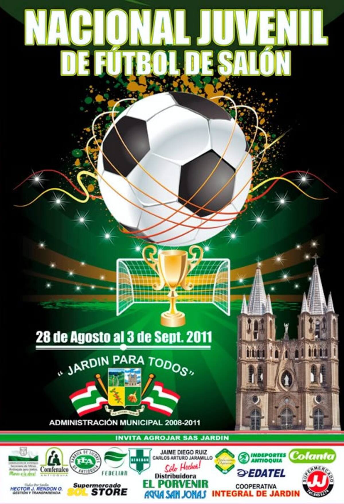 Afiche promocional del certamen de futsal.