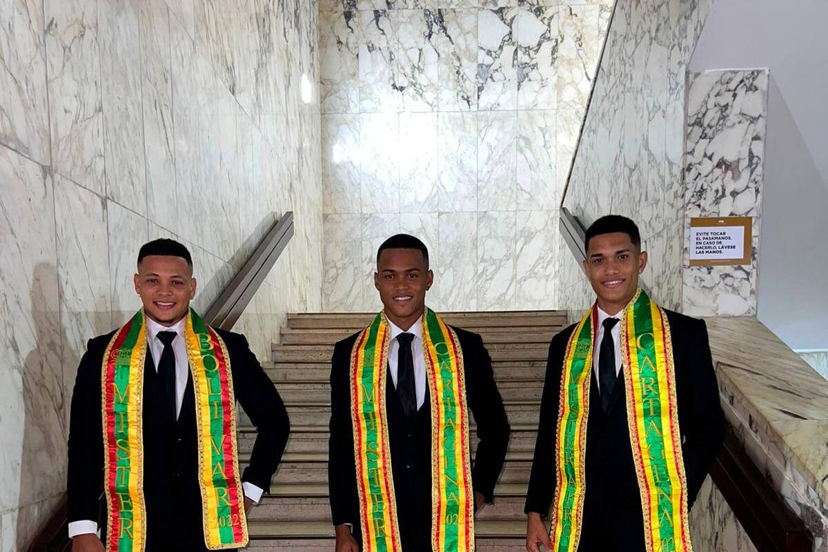 Ellos son Míster Cartagena, Míster Afro Cartagena y Míster Bolívar