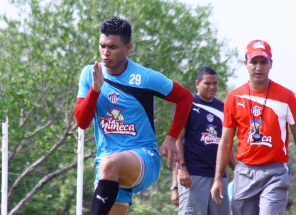 Teófilo Gutiérrez entrenando con el Junior. COLPRENSA