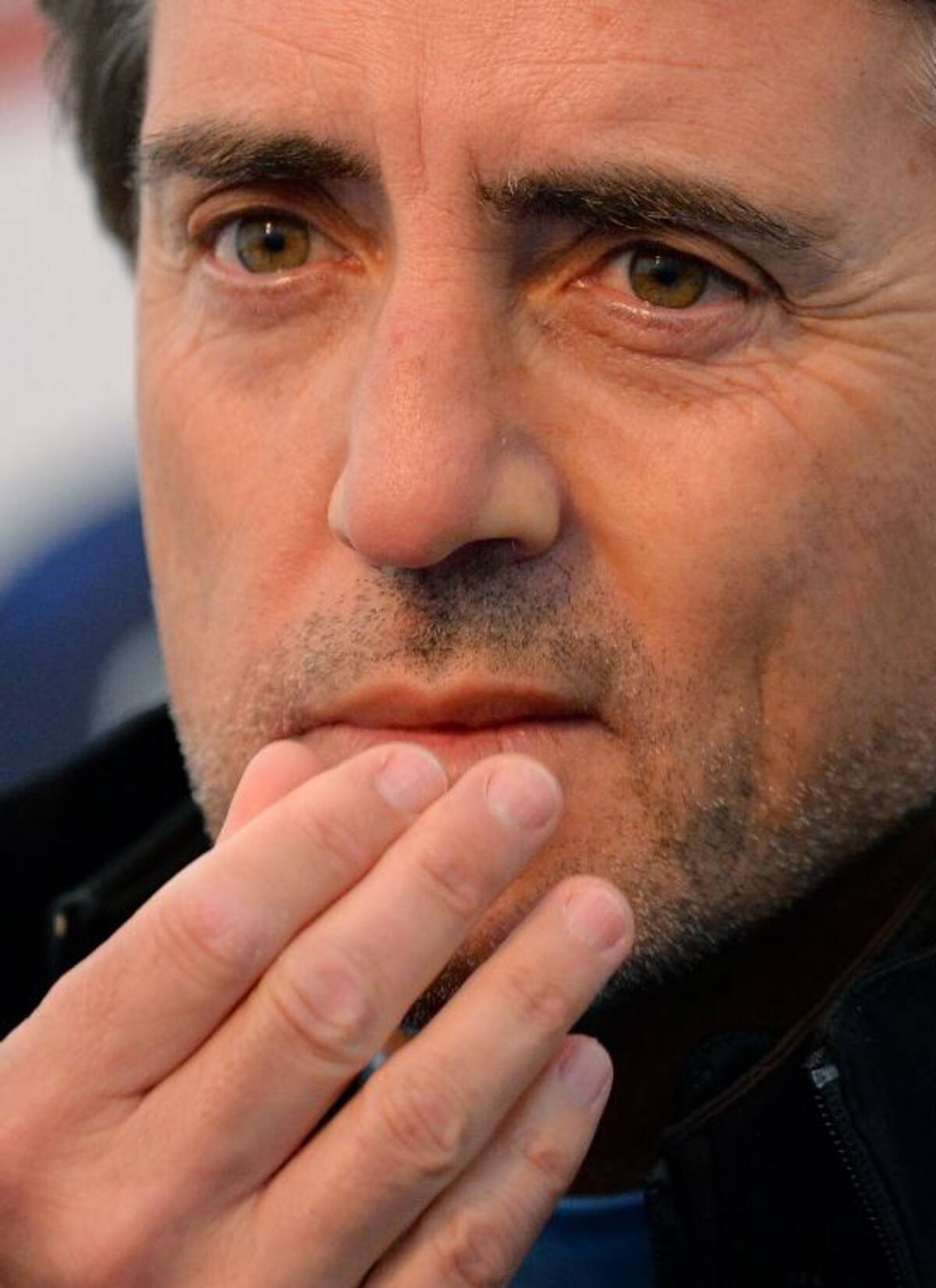 Roberto Mancini, entrenador del Manchester City. AFP ANDREW YATES