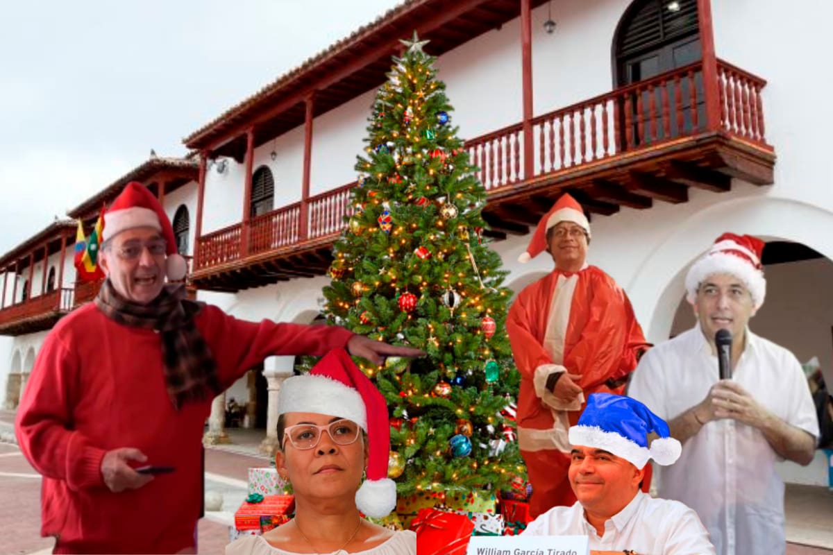 El árbol de Navidad que es la competencia por la Alcaldía de Cartagena