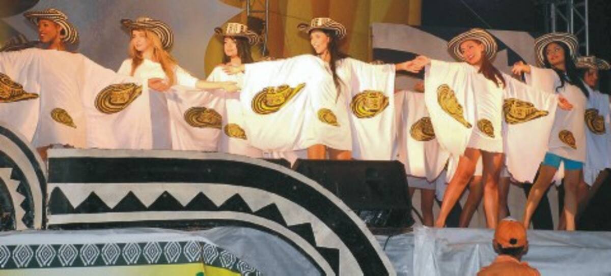 El show central de las candidatas fue un homenaje al sombrero vueltiao y a la cumbia sampuesana.
