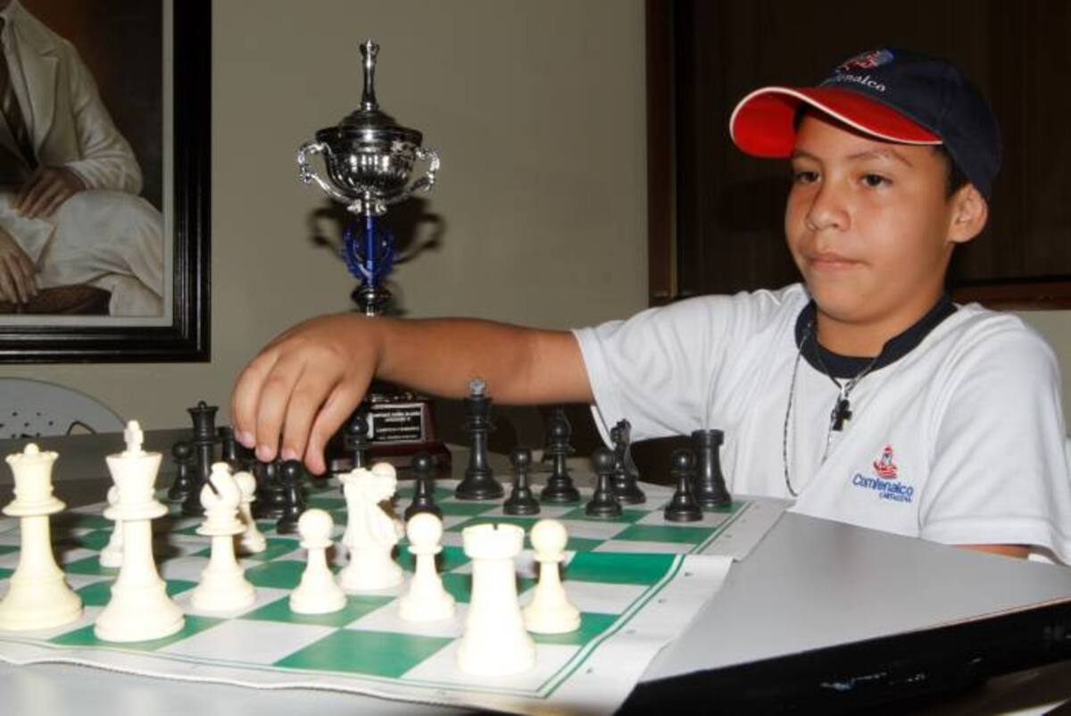 Jesús Marcial Torres, ajedrecista de Comfenalco campeón nacional Sub-13. Julio Castaño-El Universal