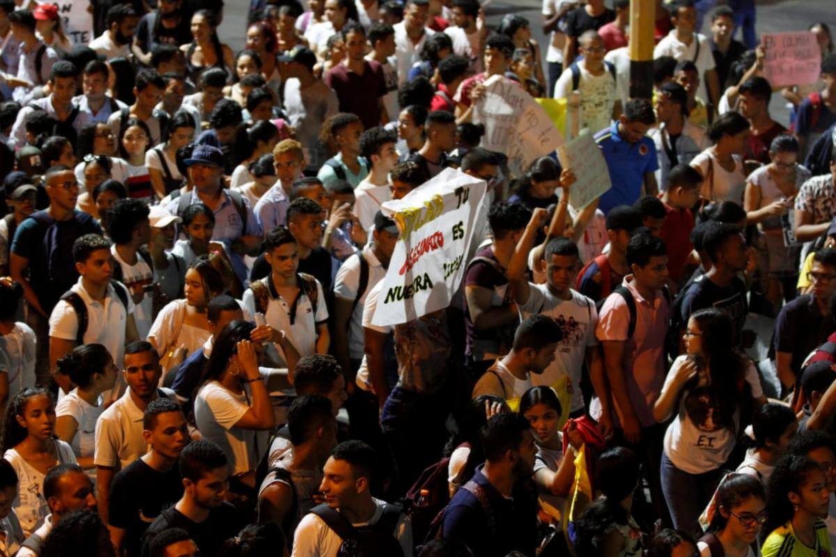 La marcha salió desde Los Cuatro Vientos hasta el sector de la Bomba del Amparo. // Luis Herrán.