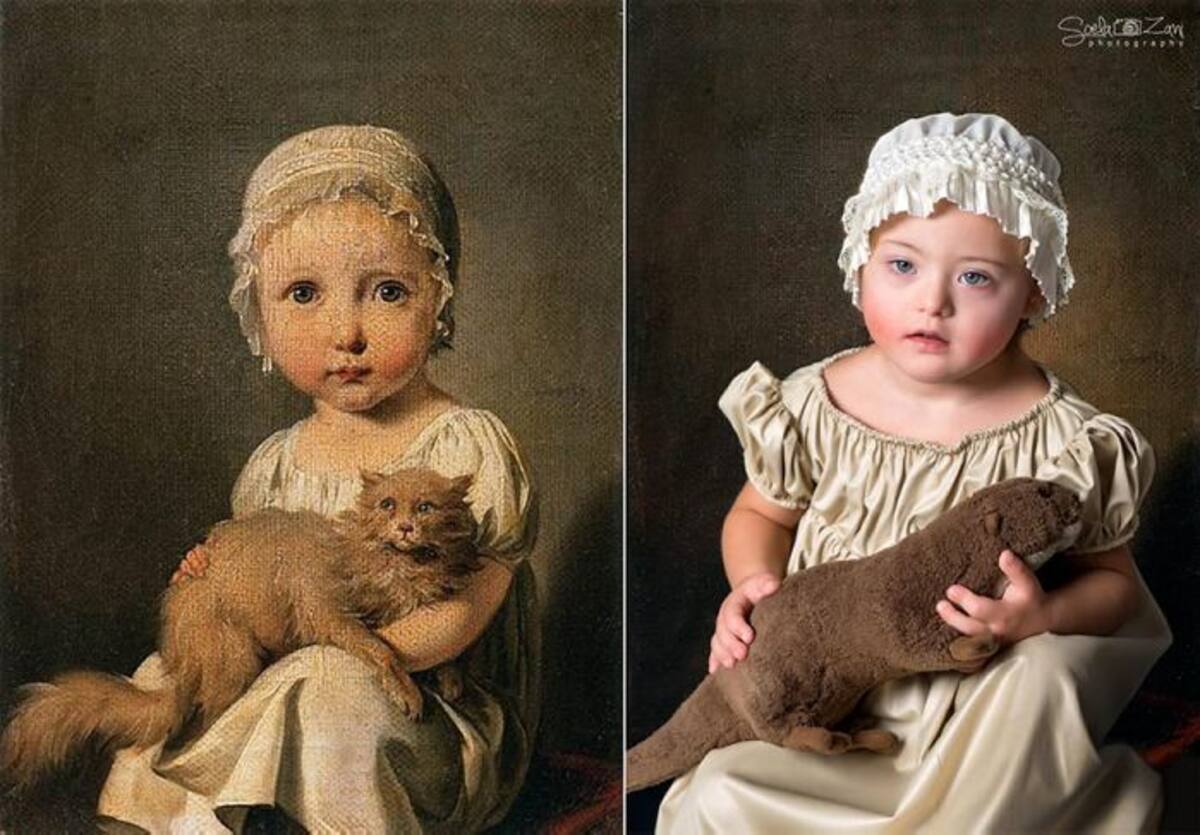 Obras de arte inspiradas en niños con síndrome de down Facebook Soela Zani
