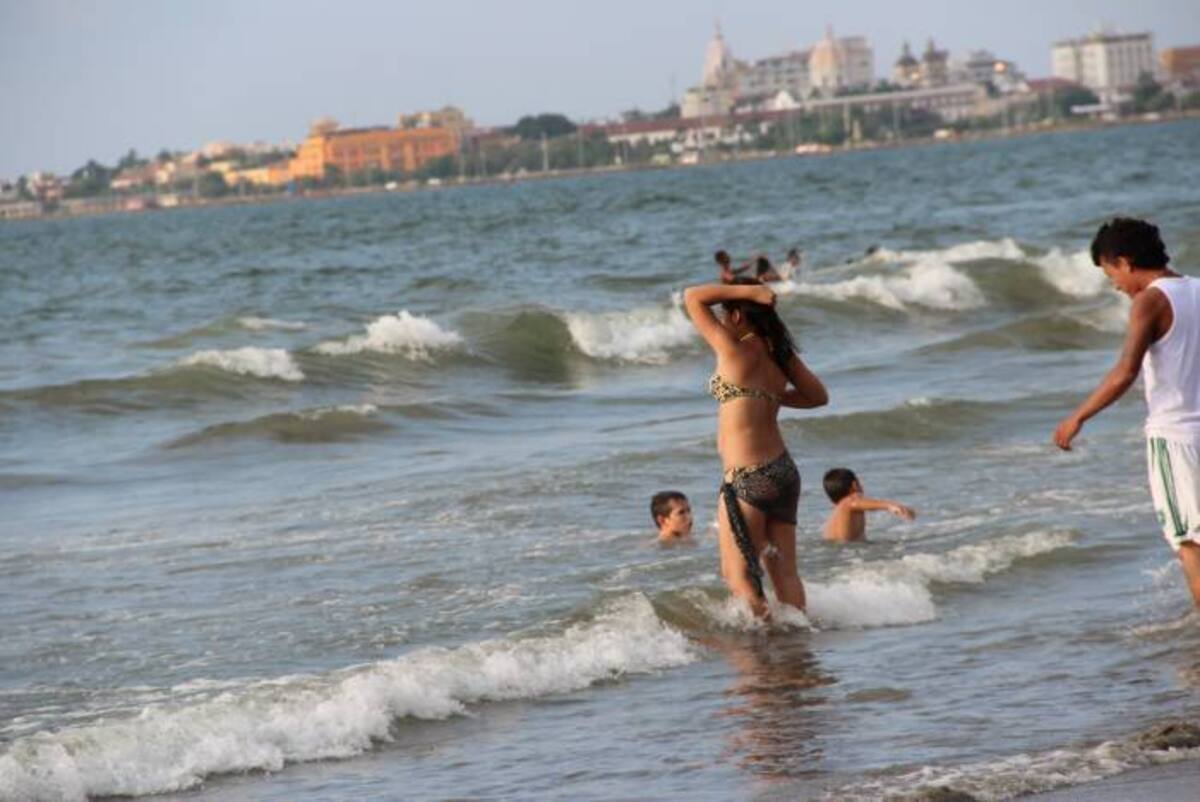 Las playas de Cartagena fueron poco concurridas durante el fin de semana. Julie Parra Benítez
