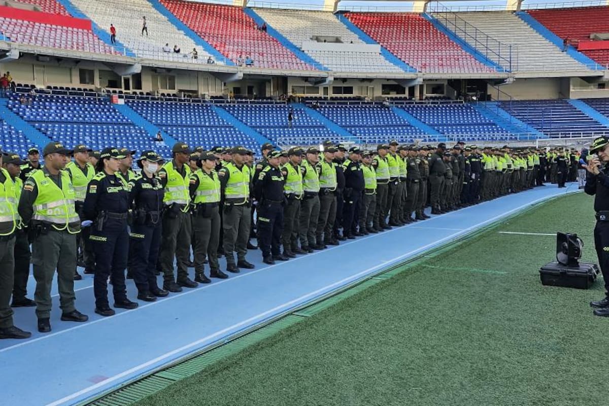 1.200 policías en el dispositivo de seguridad del partido Junior-Medellín