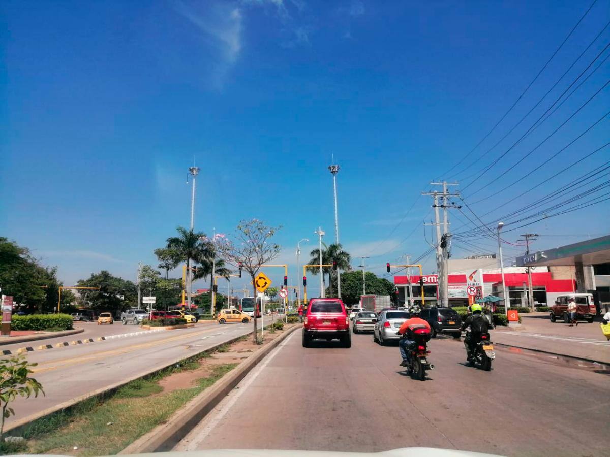 Avenida Pedro de Heredia, a la altura de la rotonda del Castillo San Felipe. // Oscar Díaz.