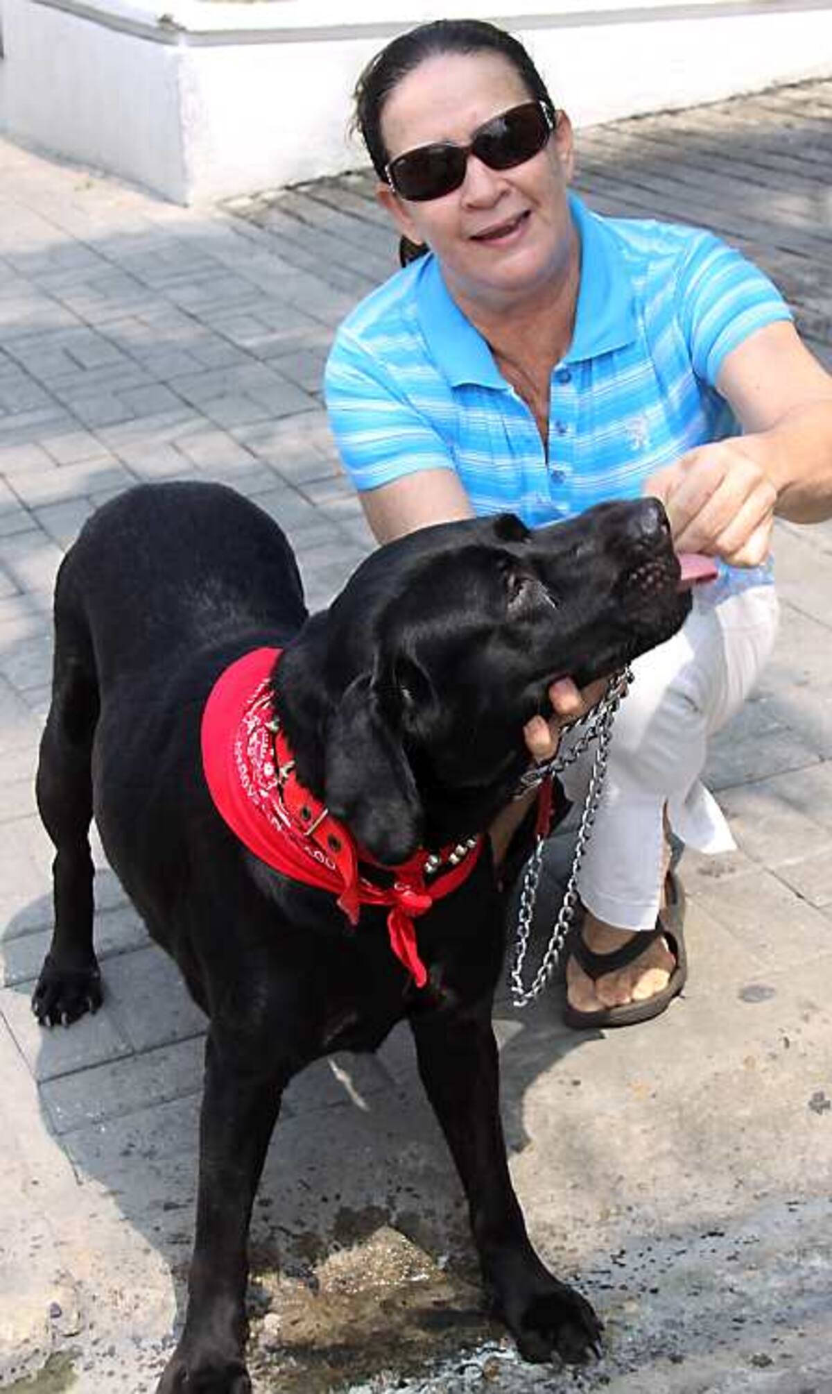 Dora De La Espriella, con Sasha.