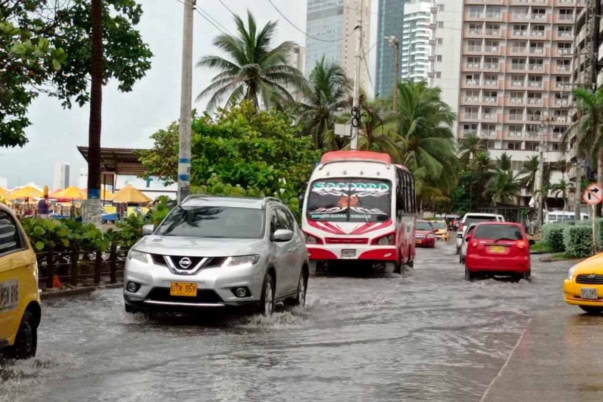 Fuerte aguacero cayó en Cartagena; se acerca la tormenta Elsa