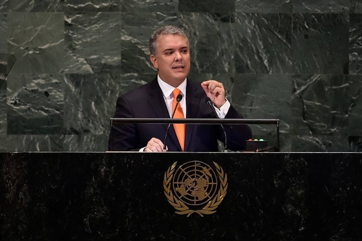 Intervención del presidente de la República, Iván Duque, en la 73 Asamblea General de la Organización de las Naciones Unidas (ONU), en Nueva York, Estados Unidos. Colprensa