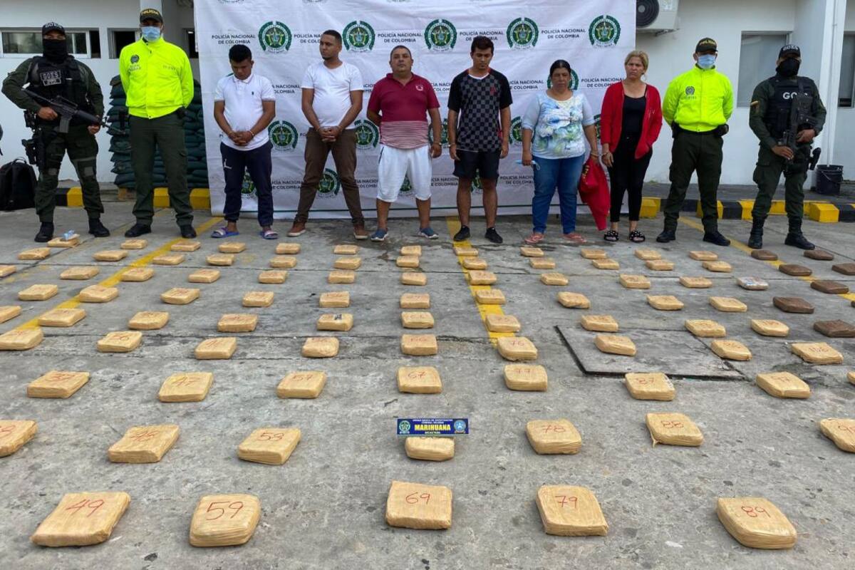 Los capturan con 90.000 dosis de marihuana listas para venta