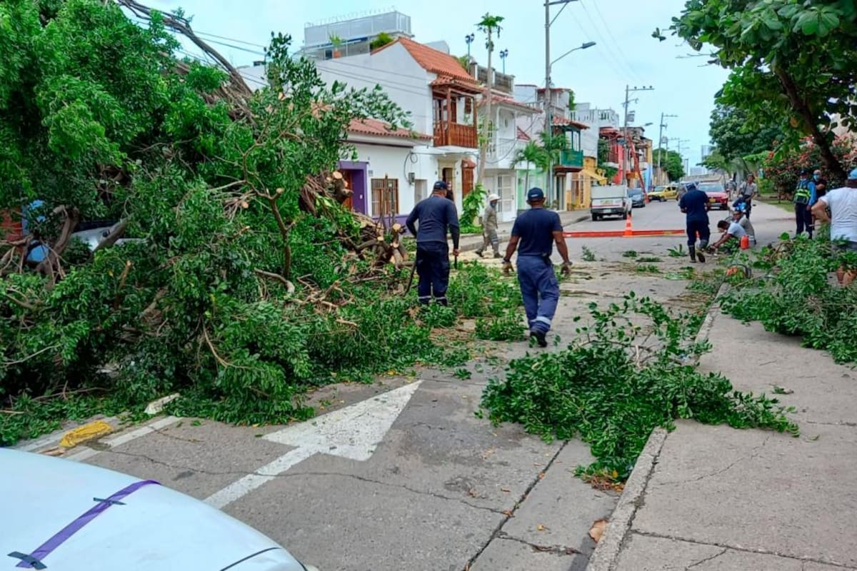 Este sábado se presentaron 12 emergencias por lluvias en Cartagena